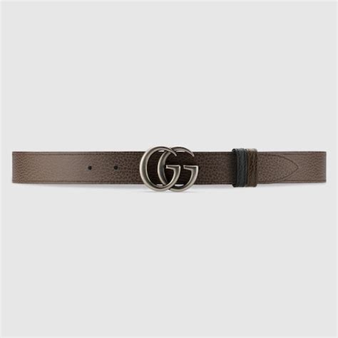 cintura gucci marrone scuro|Cintura sottile GG Marmont in pelle verniciata marrone scuro.